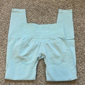 NVGTN light blue contour seamless leggings XS.